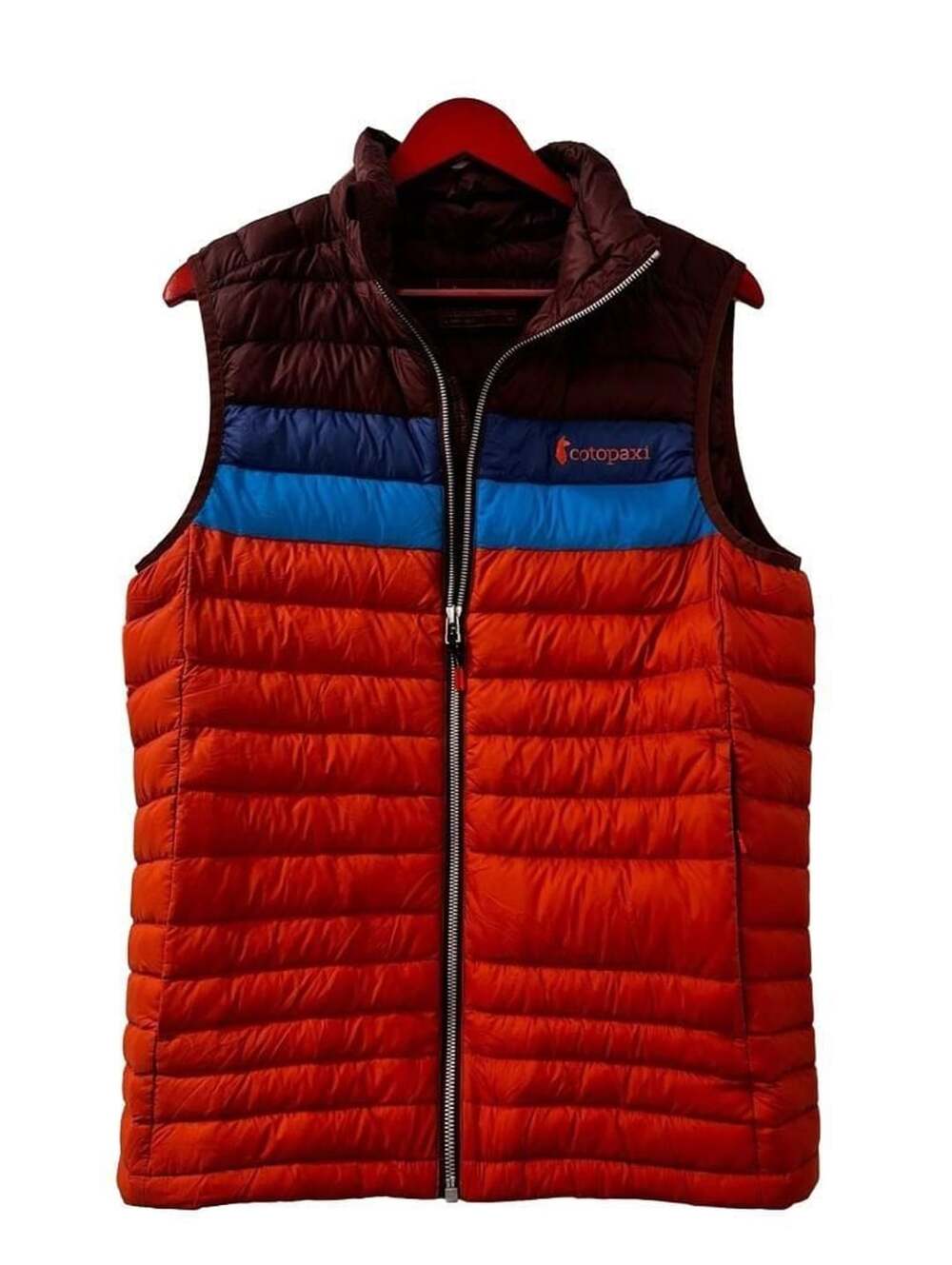 Cotopaxi Fuego Down Vest Multi-Color Red Orange Blue Men's Size M